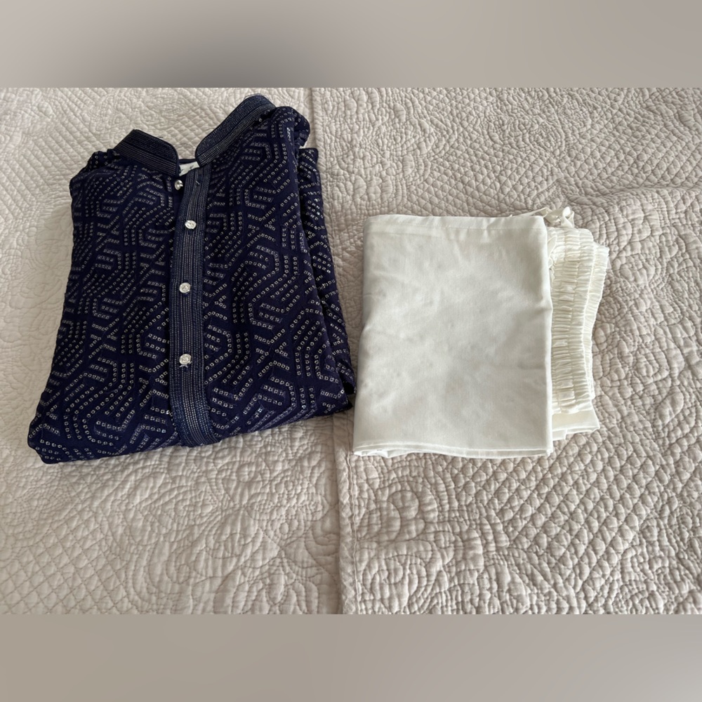 Dark blue men's kurta